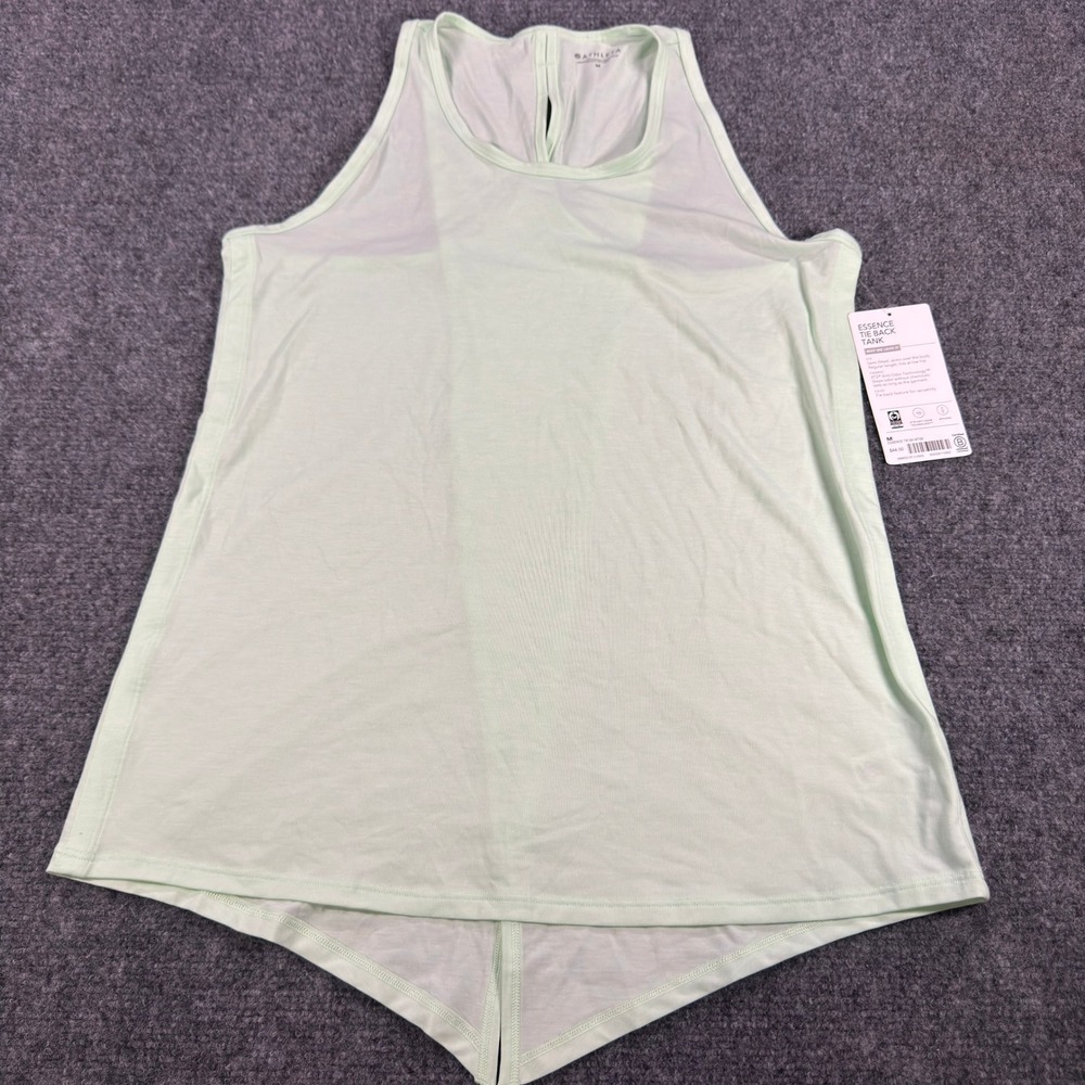Athleta Essence Tie Back Tank Mint Green Activewear Top Medium NWT 568932